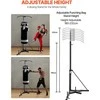 Didelio našumo bokso maišo rėmas, laisvai stovintis bokso stovas, 65 kg talpa, anglinio plieno fitneso įranga, namų sporto salės bokso maišo laikiklis, vidaus bokso treniruotės