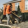 Didelio našumo sodo karutis, statybinis karutis, pneumatinė padanga, 250 kg talpa, plieno rėmas