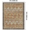 Didelis kilimas 2.44 x 3.05 m, vintažinio stiliaus, neslystantis, rudas žalias, grindų kilimėlis, interjero detalė