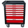 Dirbtuvių vežimėlis, 7 stalčių įrankių spintelė, tvirta mobili įrankių saugykla, profesionalus dirbtuvių organizatorius