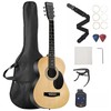 Dregnot akustinė gitara, pradedantiesiems, natūrali, 91.44 cm, paaugliams, jaunimui, studentams