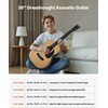 Dregnot akustinė gitara, pradedantiesiems, natūrali, 91.44 cm, paaugliams, jaunimui, studentams