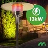Dujinis terasos šildytuvas, 13kW lauko šildytuvas su dangčiu, propano dujų šildytuvas terasai, sodui, kiemui, renginiui, nešiojamas šildytuvas
