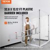 Dulkių barjero stulpai vidaus apdailai ir dažymui, su reguliuojamu aukščiu ir plastikine plėvele, dulkių sulaikymo sistema, nešiojamas barjeras renovacijai, statybinė apsauga