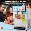 Dviejų indų komercinis šaldytų sulčių aparatas margaritoms, kokteiliams, šaldytiems gėrimams, 16L talpa, skaitmeninis valdymo skydelis, šaldytų gėrimų dozatorius, gėrimų šaldiklis