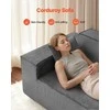 Dvivietė sofa, velvetinė sofa su kišeninėmis spyruoklėmis, nereikia surinkti, pilka maža sofa svetainei, miegamajam, biurui, minkštas baldas