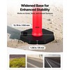 Eismo ribojimo stulpeliai, 1140 mm aukščio, su sunkiu pagrindu ir atspindinčiomis juostomis, statybvietėms, automobilių stovėjimo aikštelėms, minios kontrolei, raudoni saugos kūgiai, kelio stulpeliai