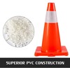 Eismo saugumo kūgiai 45,7 cm, PVC pagrindas, oranžiniai atšvaitiniai, 12 vnt. pavojaus kūgiai parkavimui