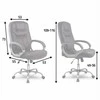 Ekologiškos odos biuro kėdė, ergonomiška kompiuterio kėdė, juoda vadovo kėdė, reguliuojamo aukščio biuro kėdė, patogi darbo kėdė