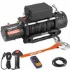 Elektrinė gervė visureigiams, 6100 kg, 12V DC, sintetinis lynas, belaidis valdymas, vandeniui atspari gervė džipams, priekaboms ir valtims, galingas keltuvas
