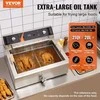 Elektrinė gruzdintuvė 29L, komercinė 3000W, dvigubi kaitinimo elementai, reguliuojama temperatūra, 30.6Qt, stalo gruzdintuvė, didelė talpa, gruzdintuvė restoranui