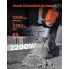Elektrinis griaunamasis kūjis, 2200W betono laužiklis, didelio galingumo elektrinis kūjis, hidraulinis griovimo įrankis, elektrinis kalimo kūjis