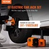 Elektrinis hidraulinis automobilinis domkratas 5t, ratų keitimui su veržliarakčiu ir pompa, 12V auto keltuvas.