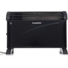 Elektrinis konvekcinis šildytuvas, su termostatu, turbo ventiliatoriumi, 2000W, juodas, nešiojamas patalpų šildytuvas, efektyvus kambario šildymas