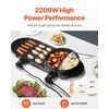 Elektrinis puodas su kepsnine, 2200W 2-in-1 bedūmis korėjietiško stiliaus BBQ Shabu Shabu puodas, dvigubas temperatūros valdymas, neprideganti keptuvė 1-6 asmenims, elektrinis grilis su puodu, stalo kepsninė