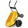 Elektrinis sodo karutis, sunkiasvoris statybinis karutis, 100L talpa, 260kg keliamoji galia, elektrinis savivartis vežimėlis