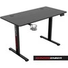 Elektrinis žaidimų stalas Shadow Gamer 1.0, juodas, 120 cm, reguliuojamas aukštis, ergonomiškas žaidimų stalas, kompiuterio stalas, konsolės stalas