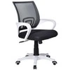 Ergonomiška biuro kėdė, balta/juoda, reguliuojamas aukštis, atlošiama nugara, TILT mechanizmas, tinklinė nugara, darbo kėdė, kompiuterio kėdė