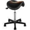 Ergonomiška riedanti balnelio kėdutė, reguliuojamo aukščio, su ratukais, salonui, spa, tatuiruotėms, juoda, kosmetologės kėdė, meistrų taburetė
