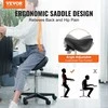 Ergonomiška riedanti balnelio kėdutė, reguliuojamo aukščio, su ratukais, salonui, spa, tatuiruotėms, juoda, kosmetologės kėdė, meistrų taburetė