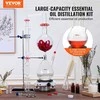 Eterinių aliejų distiliavimo rinkinys, 2000 ml, su kaitinimo plokšte, laboratorinis stiklas