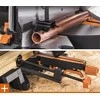 Evolution Skersinis pjūklas medienai ir metalui pjauti, su lazeriniu kreipikliu, 255 mm diskas, skersinio pjovimo pjūklas, kombinuotas skersinis pjūklas