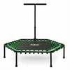 Fitneso batutas, su rankena, 127 cm šešiakampis, žalias, vidaus batutas kardio treniruotėms