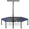 Fitneso batutas su rankena, 127 cm, šešiakampis batutas, namų fitneso batutas