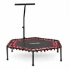Fitneso batutas, su rankena, 127 cm šešiakampis, raudonas mini batutas namų naudojimui