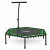 Fitneso batutas, su rankena, 127 cm šešiakampis, žalias, vidaus batutas kardio treniruotėms