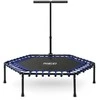 Fitneso batutas su rankena, 127 cm, šešiakampis batutas, namų fitneso batutas
