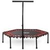 Fitneso batutas su rankena, 127 cm, skirtas treniruotėms namuose, šešiakampis batutas, raudonas fitneso batutas, mankštos batutas