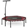 Fitneso batutas su rankena, 127 cm, skirtas treniruotėms namuose, šešiakampis batutas, raudonas fitneso batutas, mankštos batutas