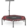 Fitneso batutas su rankena, 127 cm, skirtas treniruotėms namuose, šešiakampis batutas, raudonas fitneso batutas, mankštos batutas