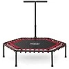Fitneso batutas su rankena, 127 cm, skirtas treniruotėms namuose, šešiakampis batutas, raudonas fitneso batutas, mankštos batutas