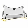 Futbolo atmušėjo tinklas, 210 x 120 x 35 cm, treniruočių atmušėjas futbolui, atmušėjo tinklas futbolo treniruotėms, dvipusis atmušėjas, nešiojamas futbolo atmušėjas