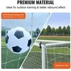 Futbolo atmušimo treniruoklis, 8x6 pėdų geležinis, dvipusis tinklas, vartų treniruotėms, kiemo, solo pratimams, perdavimų tobulinimui