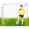 Futbolo vartai 2 vnt., balti, plieno rėmas, vaikams, sodui, mini futbolo vartai, lauko vartai