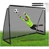Futbolo vartai 240 x 170 cm, tvirtas tinklas, juodas plieno rėmas, treniruotėms, sodui, futbolo varteliai