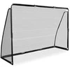 Futbolo vartai 240 x 170 cm, tvirtas tinklas, juodas plieno rėmas, treniruotėms, sodui, futbolo varteliai