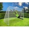 Futbolo vartai 300 cm, nešiojami, balti, vaikams, sodui, kiemo futbolo vartai, mini futbolo vartai