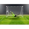 Futbolo vartai 300 x 200 cm, PRO, balti ir juodi, laisvalaikiui, sodui, nešiojami, mini futbolo vartai