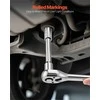 Galvučių rinkinys 12.7 mm pavara 18 dalių metrinis automobilių remontui, chromuotas kompaktiškas dėklas, metrinių galvučių įrankių rinkinys, mechaniko įrankiai