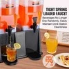 Gėrimų dozatorius vakarėliams, 11 litrų x 2 plastikiniai gėrimų dozatoriai su stovu, čiaupu ir dangčiu, šaltos arbatos, limonado, sulčių ir vandens dozatorius restoranams ir viešbučiams, gaiviųjų gėrimų indas