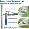 Giluminis siurblys 2200W, nerūdijančio plieno, 9.8 m³/h 144 m, vandens siurblys, povandeninis siurblys, šulinio siurblys