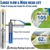 Giluminis siurblys 750W, 105L/min, pramoniniam laistymui, 8.9cm nerūdijančio plieno, povandeninis, vandens