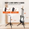 Gitaros stovas trikojis, sulankstomas, reguliuojamas aukštis 900-1200 mm, universalus, pastatomas, grindinis