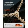 Grandinės įtempėjas su terkšle, 10 mm x 3 m G80 grandinės, didelio našumo įtempėjas, krovinių tvirtinimo grandinės įtempėjas, miško ruošos kėlimo įtempėjas