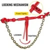 Grandininių reketinių rišiklių kroviniams tvirtinti, sunkiam plienui, reguliuojamo ilgio, grandininis surišimas, krovinio rišiklis