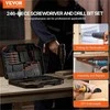 Grąžtų rinkinys medžio metalo cemento gręžimui ir sukimui, 246 dalys, organizuotas nešiojimo dėklas, grąžtų ir suktuvo antgalių rinkinys, suktuvo antgalių rinkinys, kombinuotas rinkinys, įrankių komplektas